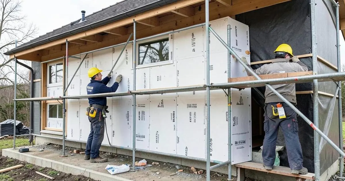 Chantier d’isolation par l’extérieur à Bastia